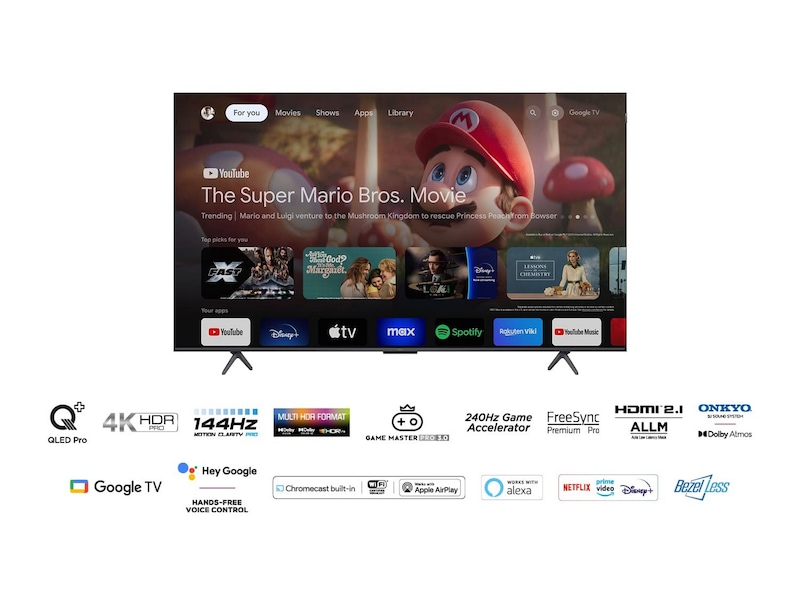 TCL 55" 55T8B QLED Pro 4K Google TV TV-er