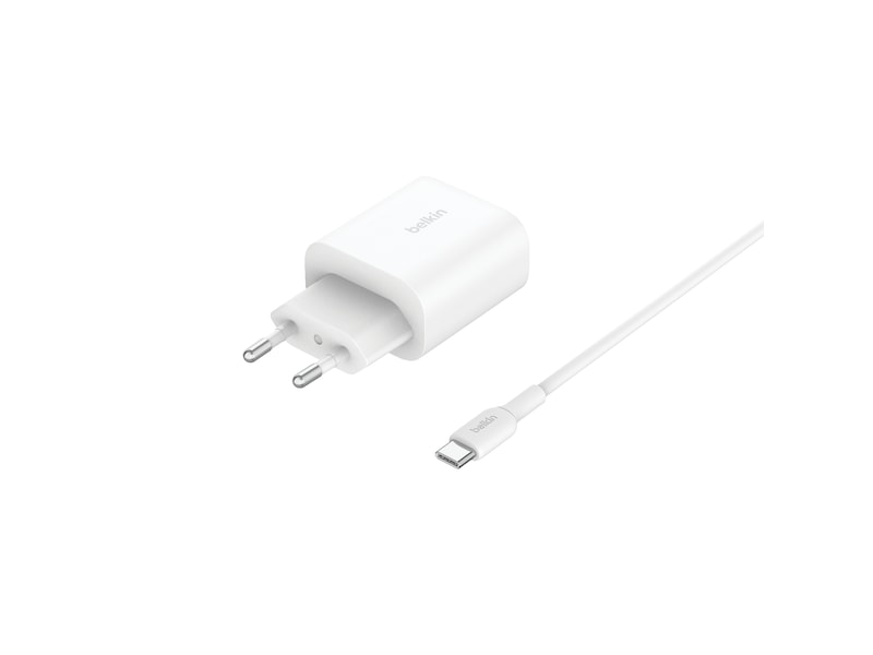 Belkin 3-i-1 Qi2 Trådløs lader (hvit) Ladere