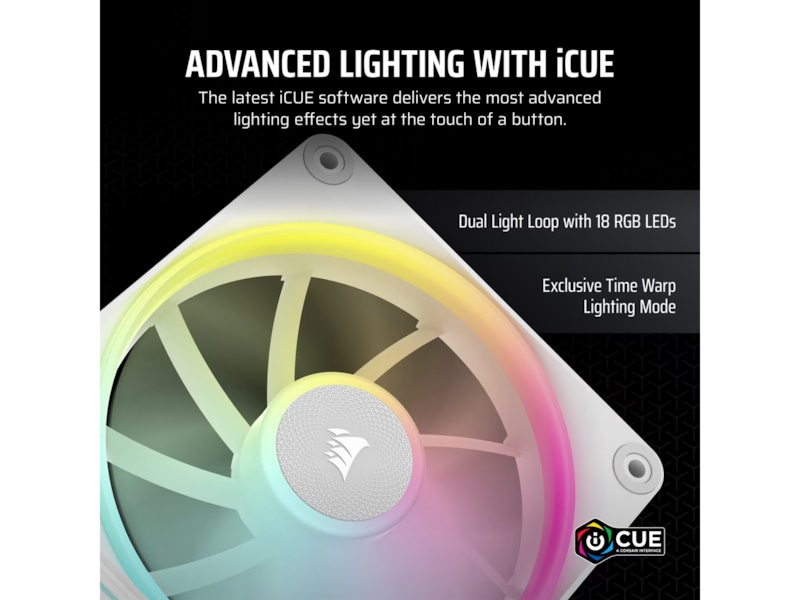 Corsair iCue Link LX120 RGB Vifte 3pk (hvit) Vifter