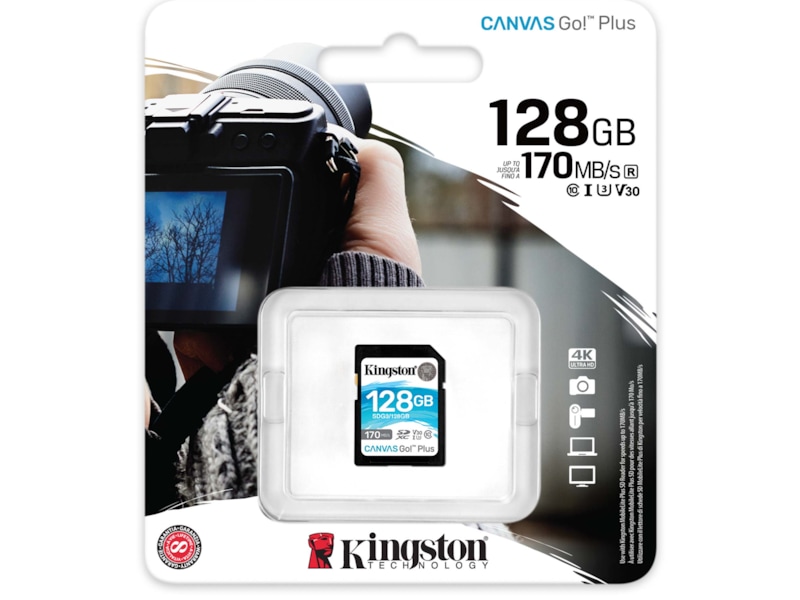 Kingston Canvas Go Plus SDXC 128GB Kortlesere