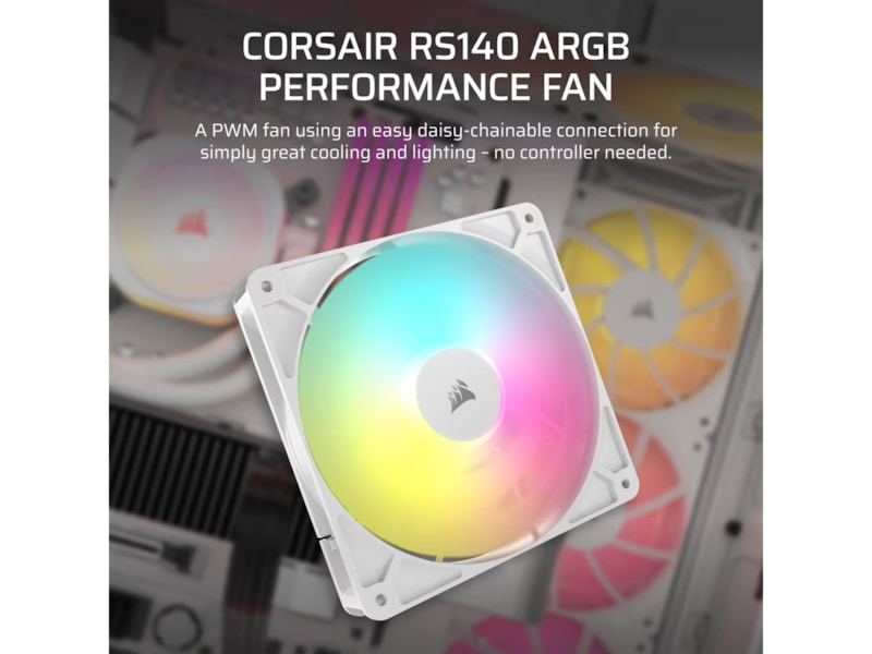 Corsair RS140 ARGB Vifte (hvit) Vifter