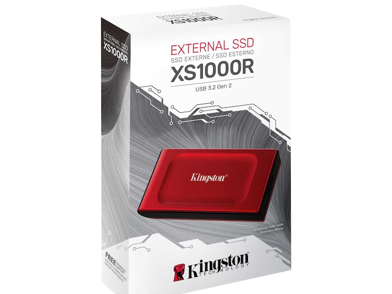 Kingston XS1000 SSD 1TB Rød SSD ekstern