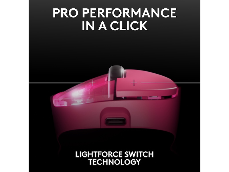 Logitech G Pro X Superlight 2 DEX trådløs gamingmus (rosa) Gaming Mus