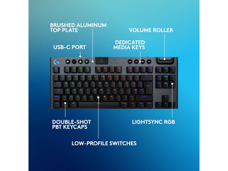 Logitech G915 X Lightspeed TKL Trådløst Gamingtastatur (sort) Gaming Tastatur