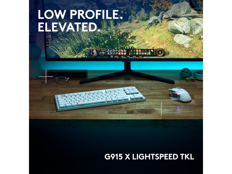 Logitech G915 X Lightspeed TKL Trådløst Gamingtastatur (hvit) Gaming Tastatur