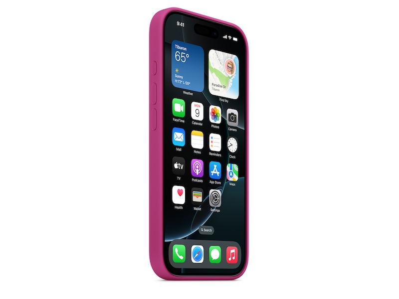 Apple iPhone 16 Pro Silikondeksel (fuksia) Deksel til mobiltelefon