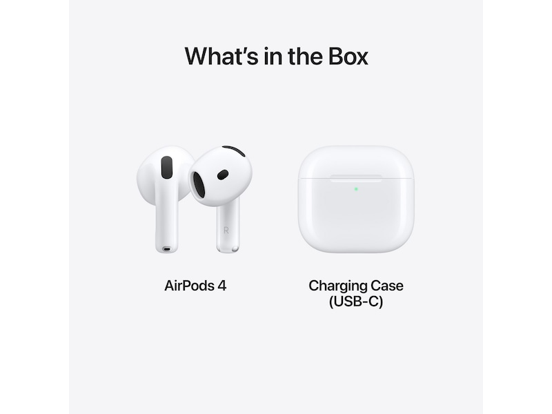 Apple AirPods 4 trådløse ørepropper, In-Ear (hvit) Øreplugger