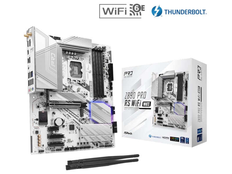 ASRock Z890 PRO RS WIFI Hovedkort (hvit) Intel Socket