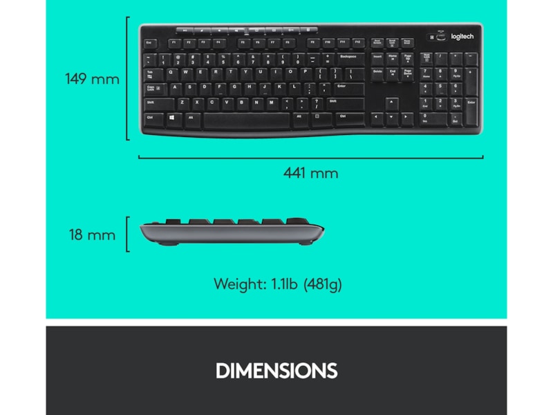 Logitech MK270 Combo Trådløs Mus & tastatur -kombinasjonspakker