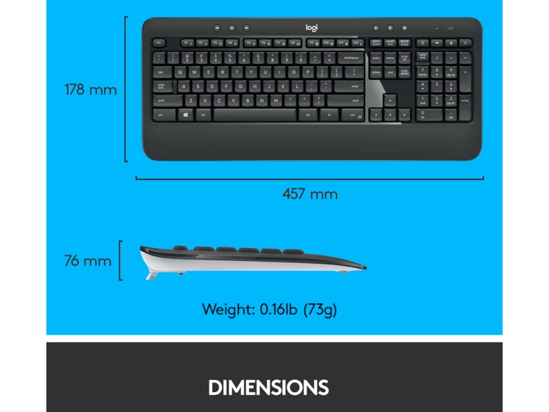 Logitech MK540 Advanced Combo Trådløs Mus & tastatur -kombinasjonspakker