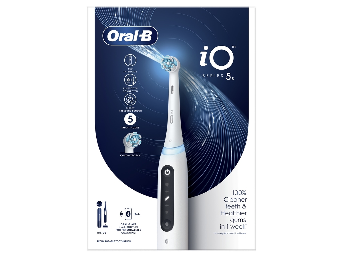 Oral-B iO 5S Elektrisk Tannbørste (hvit) Tannpleie