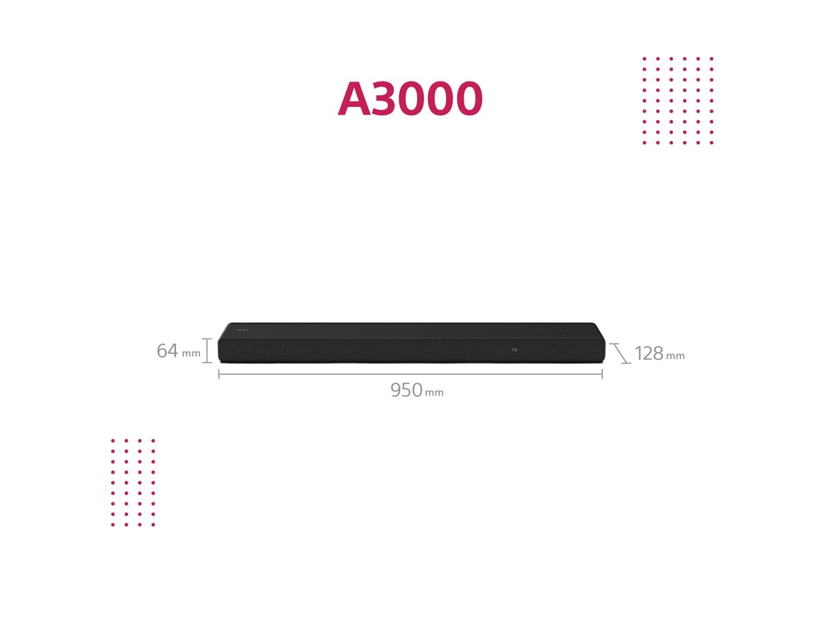 Sony HT-A3000 Dolby Atmos® Lydplanke (sort) Soundbars