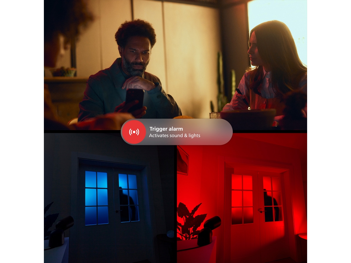 Philips Hue Secure-skrivebordstativ (hvit) Videokameraer