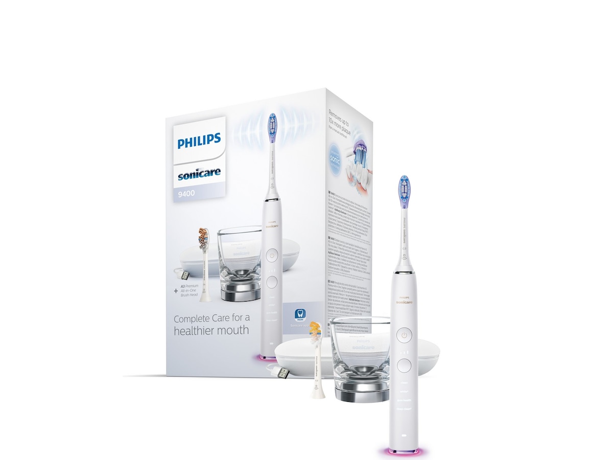 Philips DiamondClean Smart 9400 Sonic eletrisk tannbørste HX9917/88 (hvit) Tannpleie