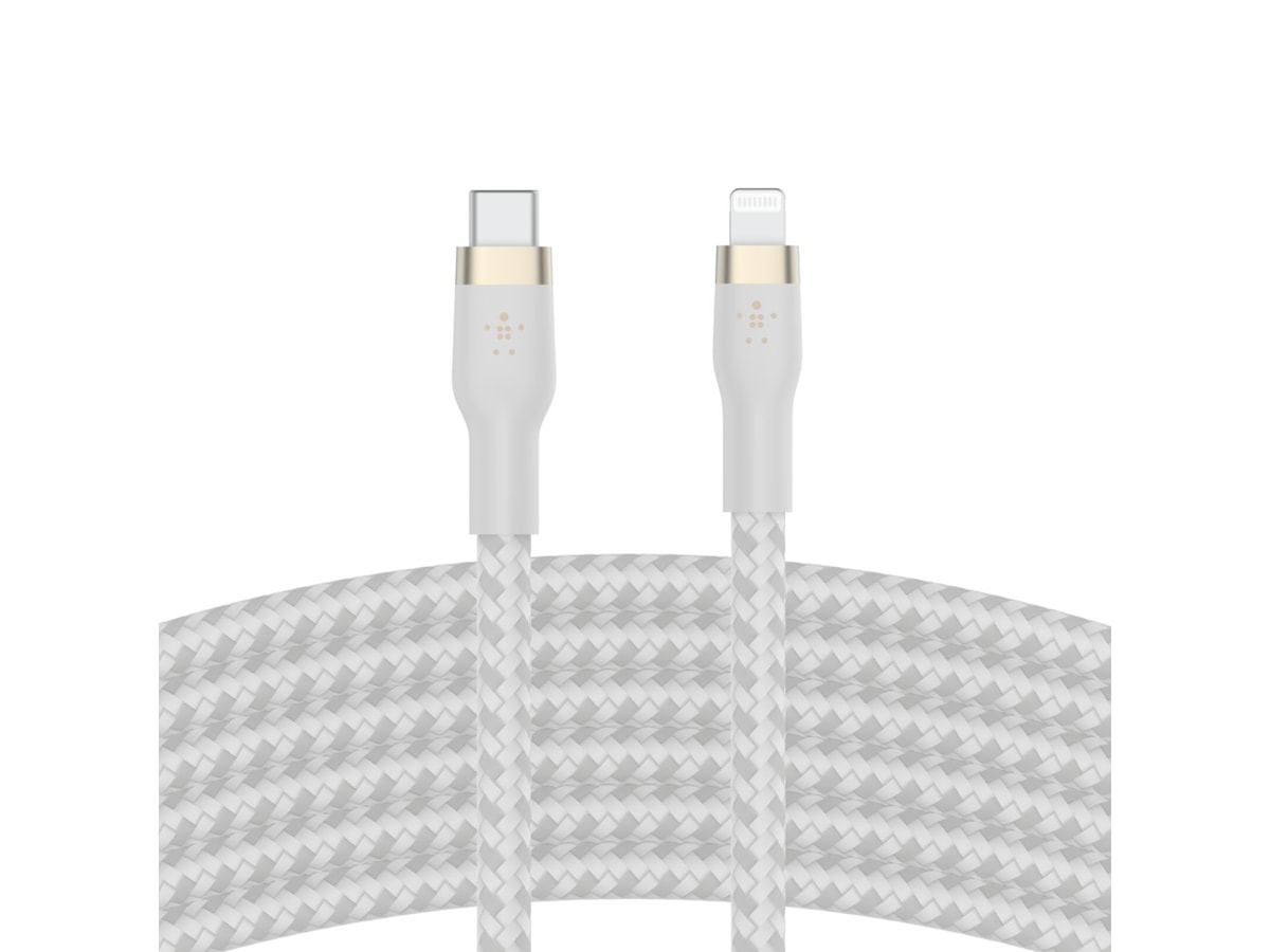 Belkin USB-C til Lightning kabel 3m (hvit) Kabel/adapter/diverse