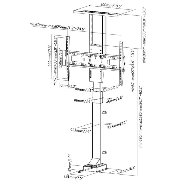 strektegning med mål strektegning med mål
