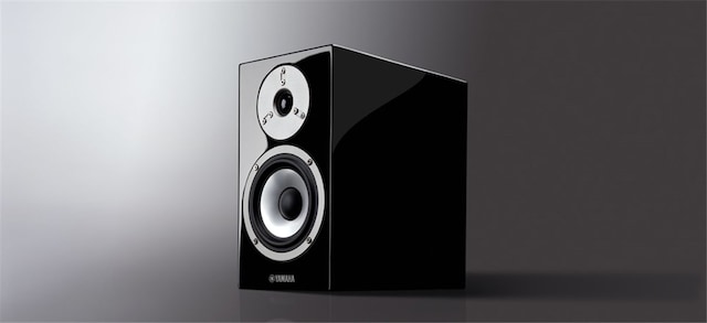 Kabinettet er preget med en svart speilblank piano finish Kabinettet er preget med en svart speilblank piano finish