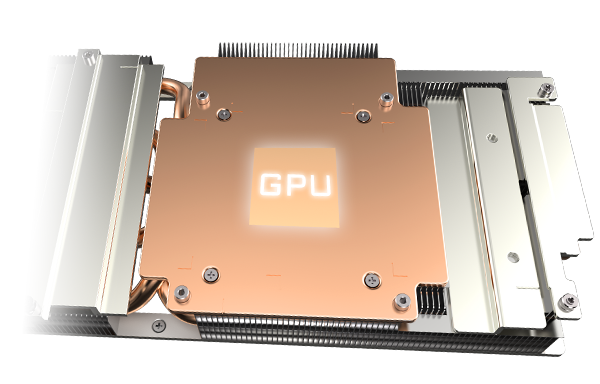 Stor kobberplate og varmerør Stor kobberplate og varmerør