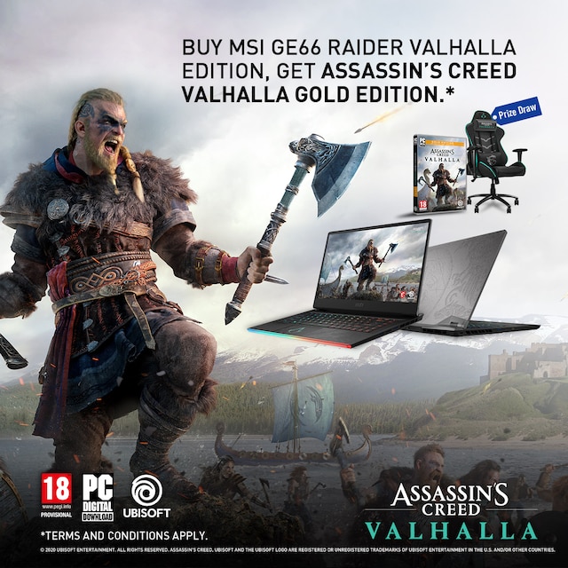 MSI GE66 Raider 15,6" FHD 240 Hz Assassin's Creed Valhalla Edition MSI GE66 Raider 15,6" FHD 240 Hz Assassin's Creed Valhalla Edition