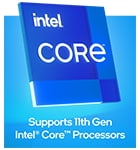 Støtter 11. generasjons Intel Core-prosessorer