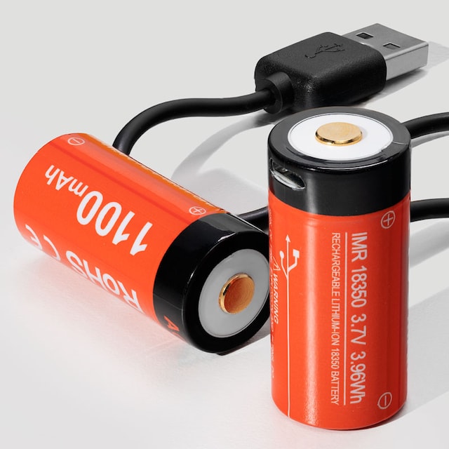 iiglo hodelykt 2000 Lumen kompakt og oppladbar, 18350-batteri